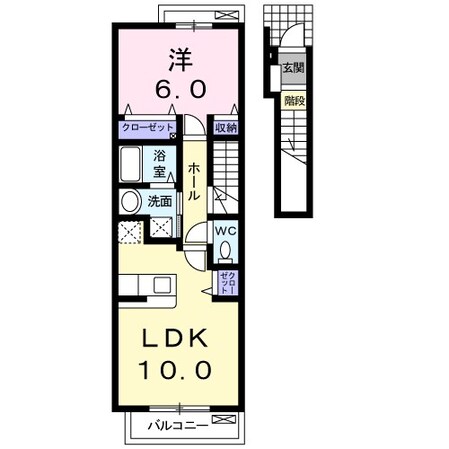 七道駅 徒歩18分 2階の物件間取画像